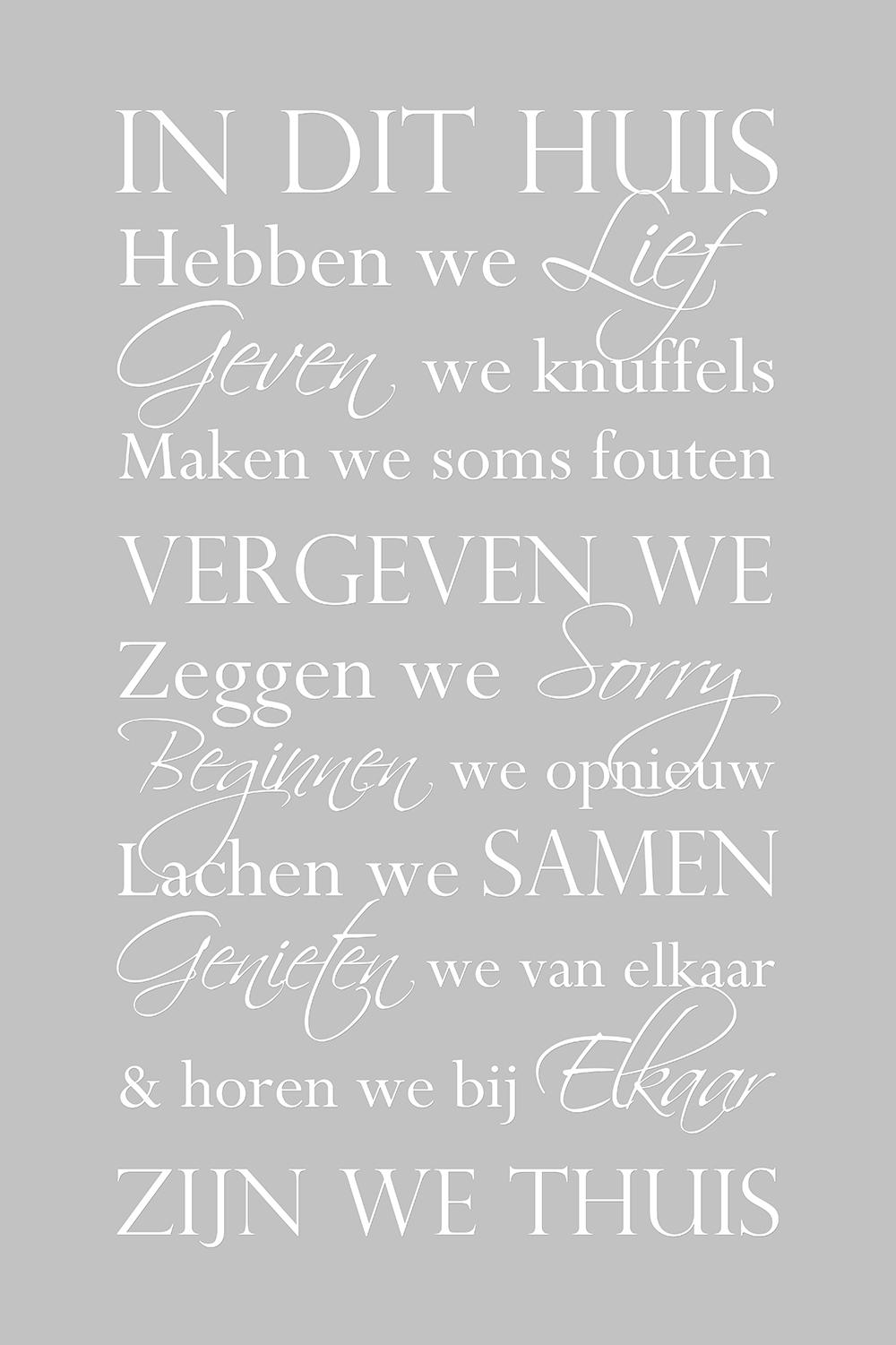 In dit huis op canvas