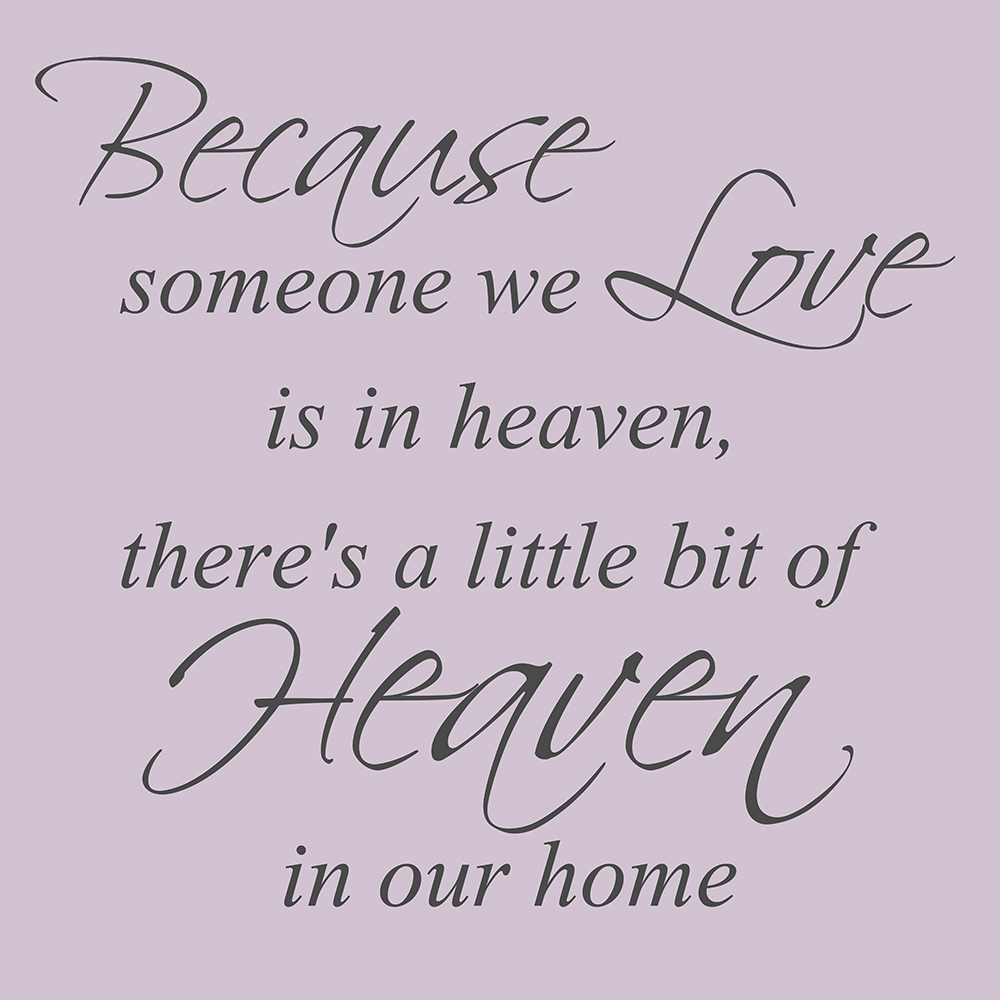 Because someone we love op canvas paars