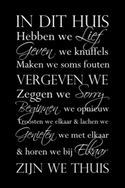 In dit huis op canvas