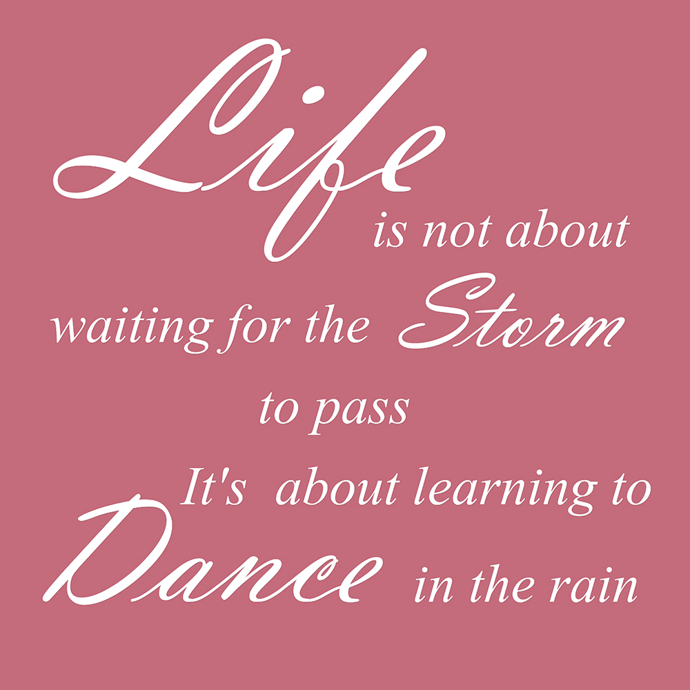 Life is not about op canvas roze