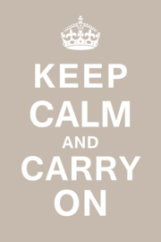 Keep calm and carry on op canvas