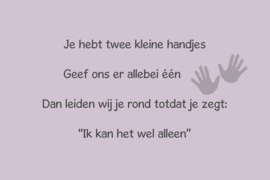 Tekst op canvas lichtpaars