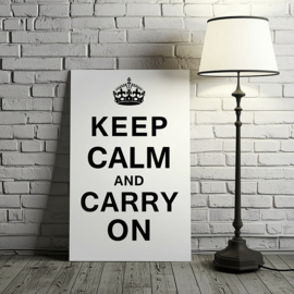 Keep calm and carry on op canvas