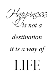 Happiness op canvas wit