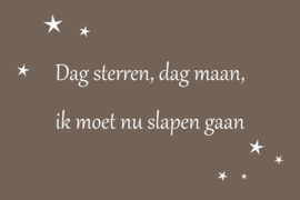 Dag sterren, dag maan op canvas