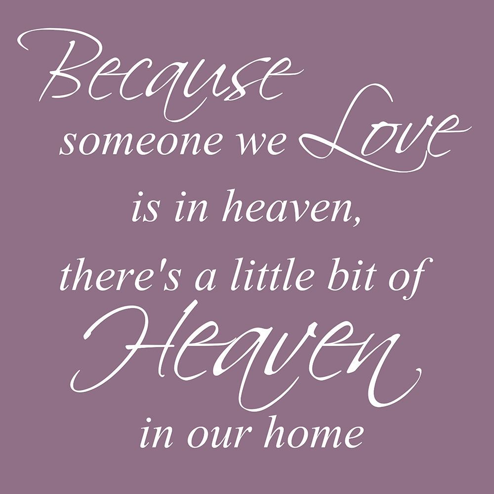Because someone we love op canvas paars