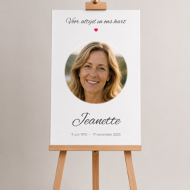 Welkomstbord uitvaart – Liefdevol