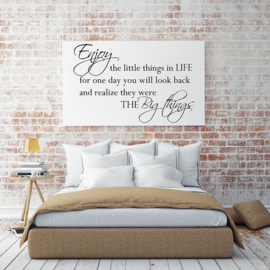 Enjoy the little things op canvas