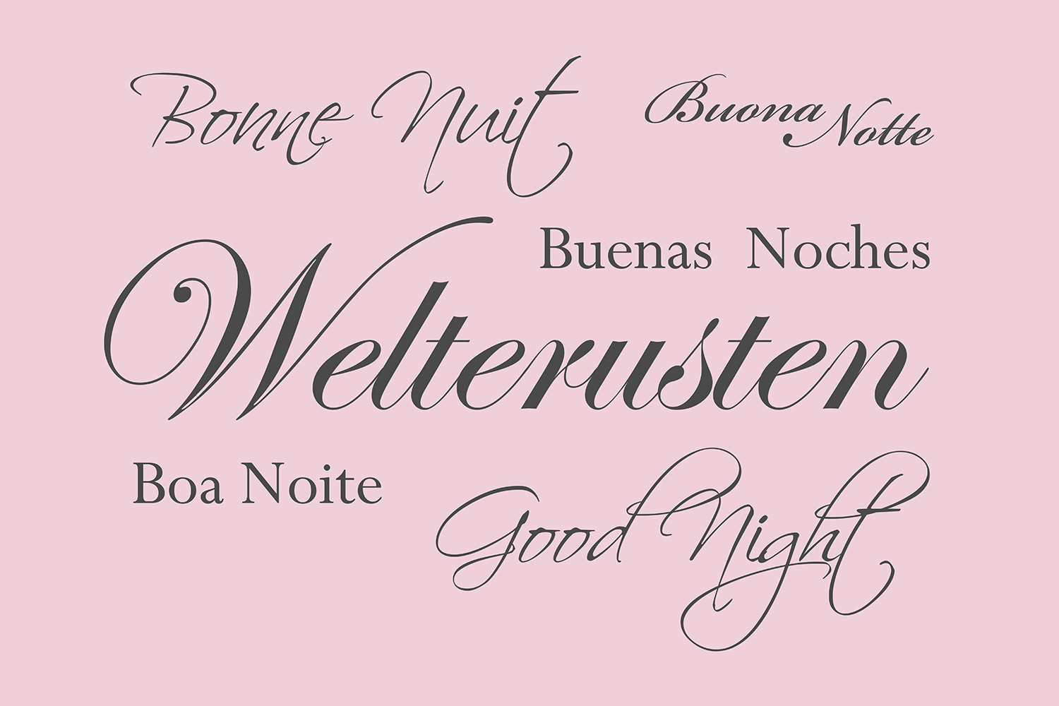Welterusten op canvas roze