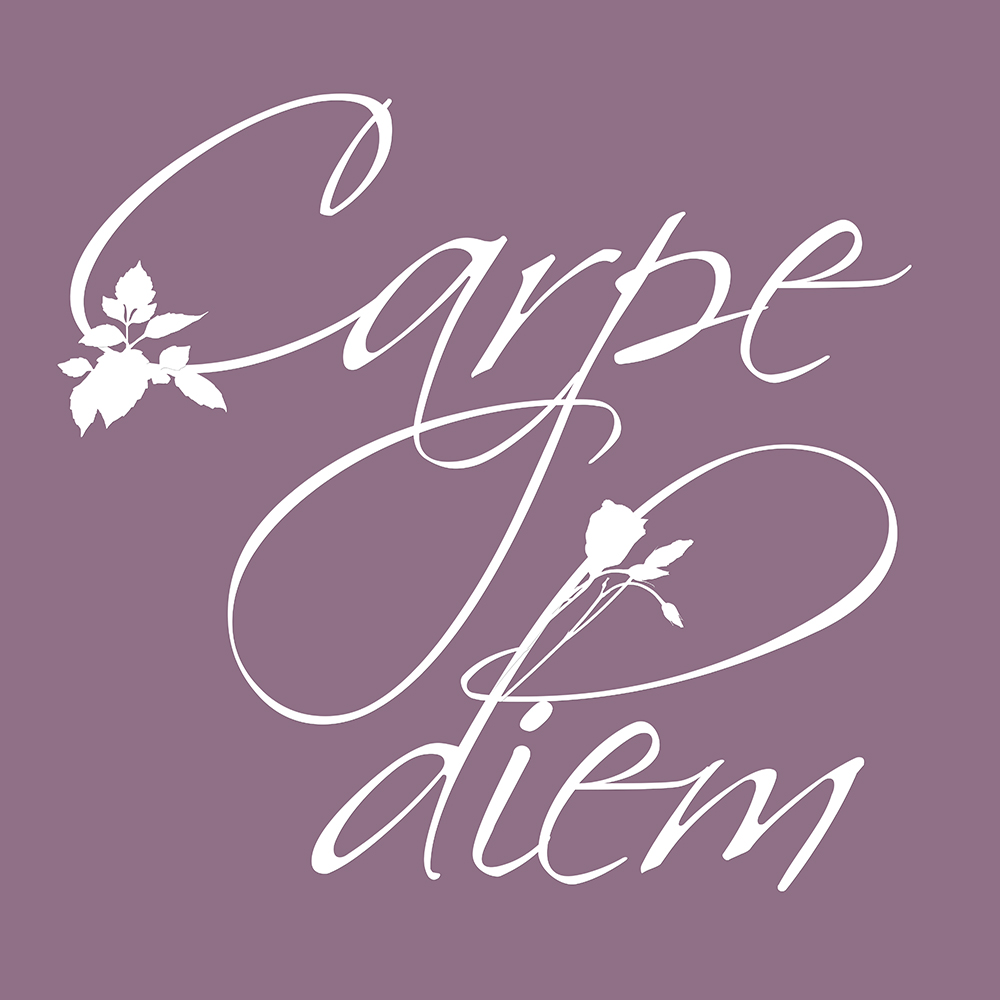 Carpe Diem op canvas paars