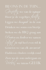 Bij ons in de tuin - Tuinposter