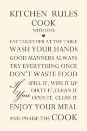 Tekst op canvas crème wit