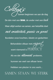 Collega's op canvas groen