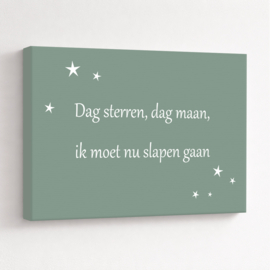 Tekst op canvas groen