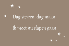 Dag sterren, dag maan op canvas