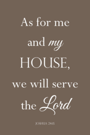 As for me and my house op canvas
