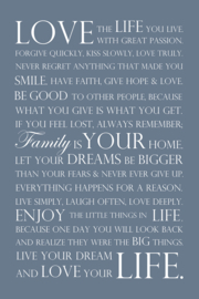 Love your life - Canvas schilderij