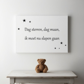Dag sterren, dag maan op canvas