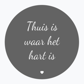 Thuis is waar het hart is - Muurcirkel