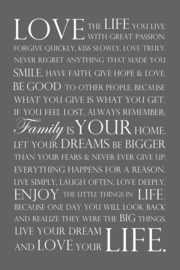 Love your life op canvas