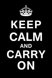 Keep calm and carry on op canvas