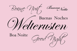 Welterusten op canvas roze