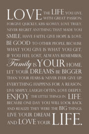Love your life op canvas