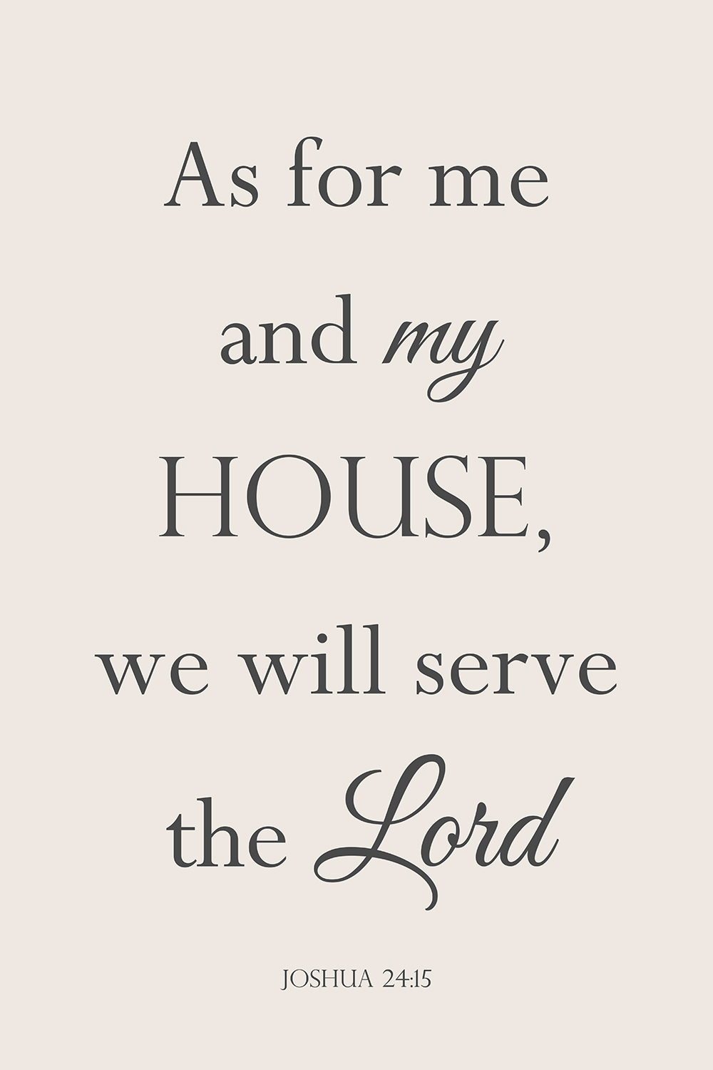 As for me and my house op canvas