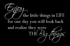 Enjoy the little things op canvas