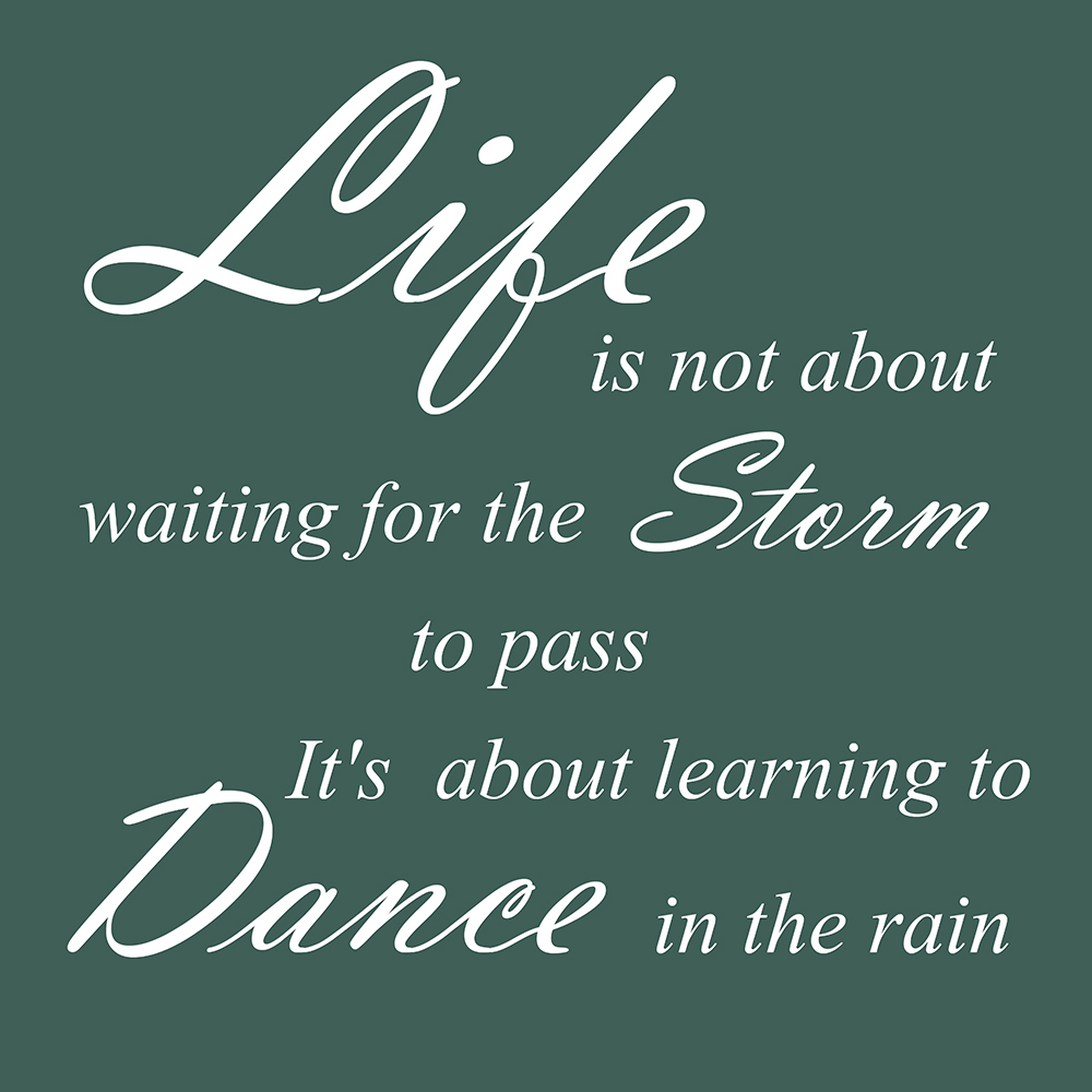 Life is not about op canvas groen