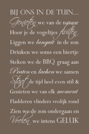 Bij ons in de tuin - Tuinposter