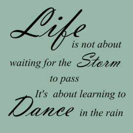 Life is not about op canvas groen