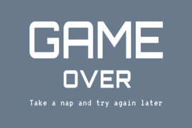 Game Over - Canvas schilderij