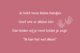 Tekst op canvas donkerroze