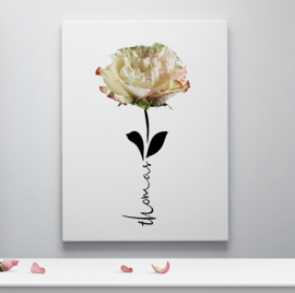 Geboortebloem juni op canvas