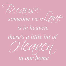 Because someone we love op canvas roze