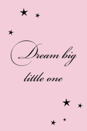 Dream big little one op canvas roze