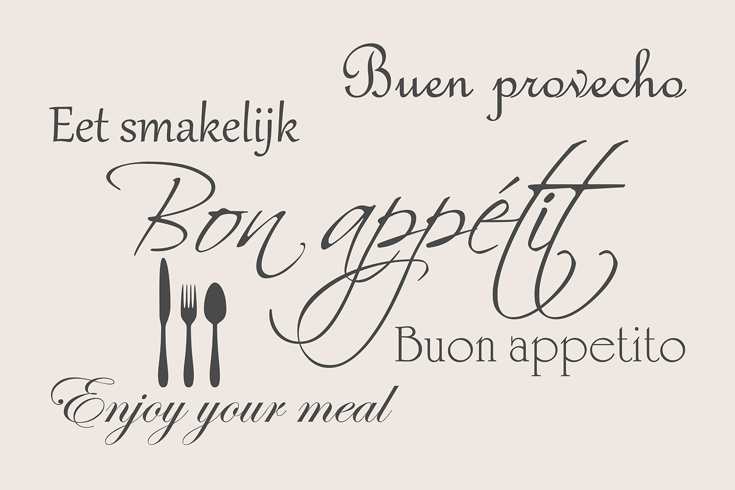 Bon appétit op canvas