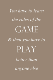 Rules of the game op canvas