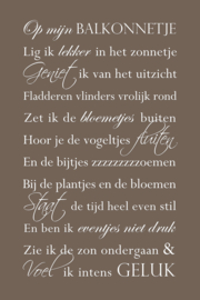 Op mijn balkonnetje - Tuinposter