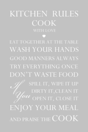 Kitchen rules op canvas