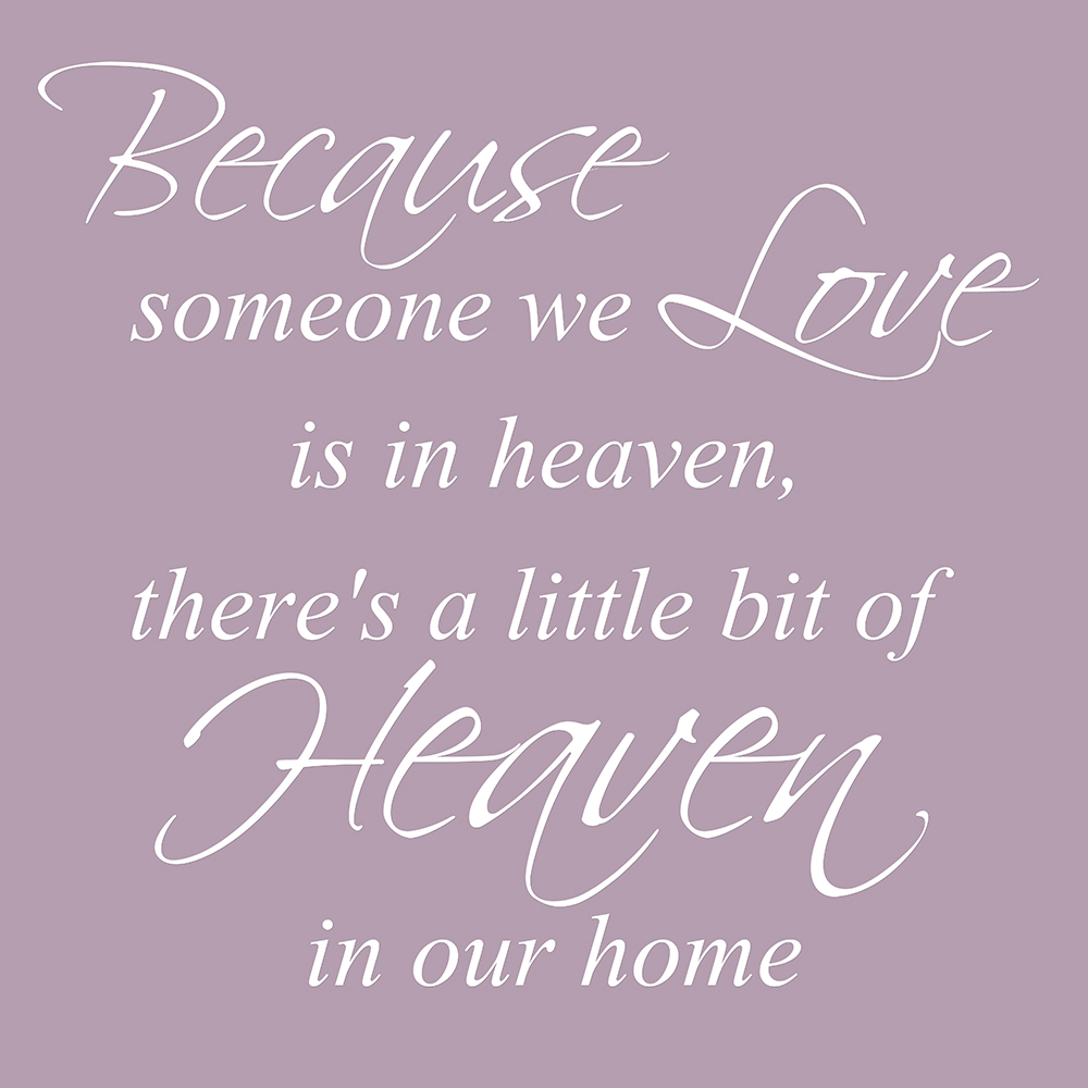 Because someone we love op canvas paars