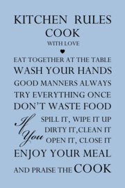 Kitchen rules op canvas