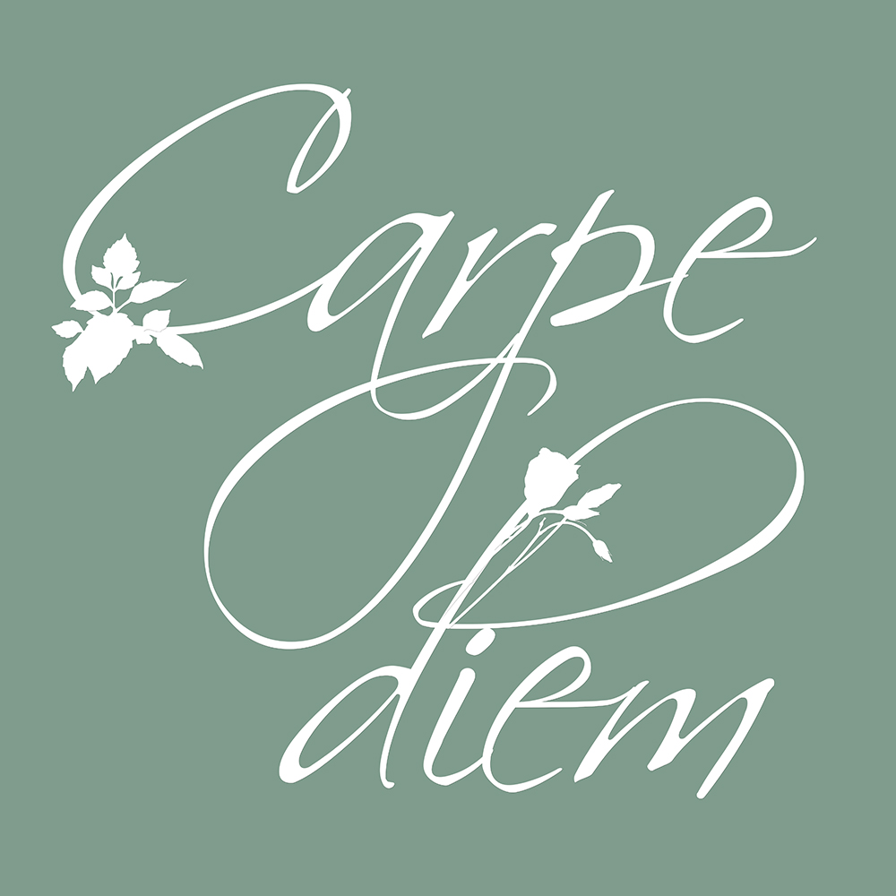 Carpe Diem op canvas groen