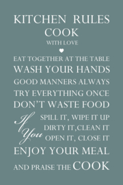 Tekst op canvas petrol