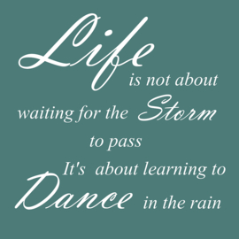 Life is not about op canvas groen
