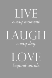 Live laugh love op canvas