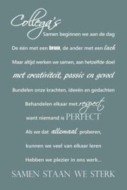 Tekst op canvas petrol