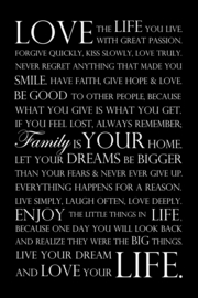 Love your life op canvas