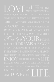 Love your life op canvas